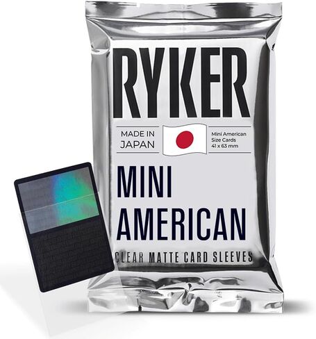 Ryker Mini American Board Game Sleeves Card Protectors (100 Qty, Clear, 41x63 mm) in Kuwait