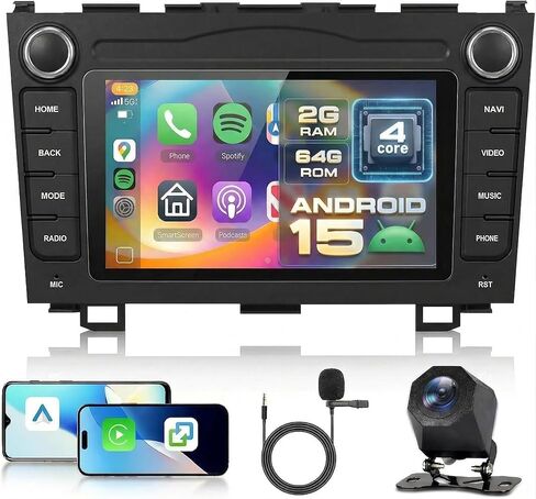 [6G+128G] 8-Core Car Radio for Honda CRV 2007-2011 Android Car Stereo with Bluetooth GPS,Hodozzy 9 Inch Touch Screen with Wireless Carplay Android Auto,WiFi USB,DSP,FM RDS in Saudi Arabia