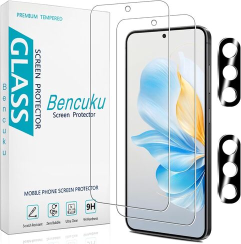 [2+2 Pack] Screen Protector for Samsung Galaxy S24 FE Tempered Glass with Camera Lens Protector, Anti Scratch, Bubble Free in Saudi Arabia