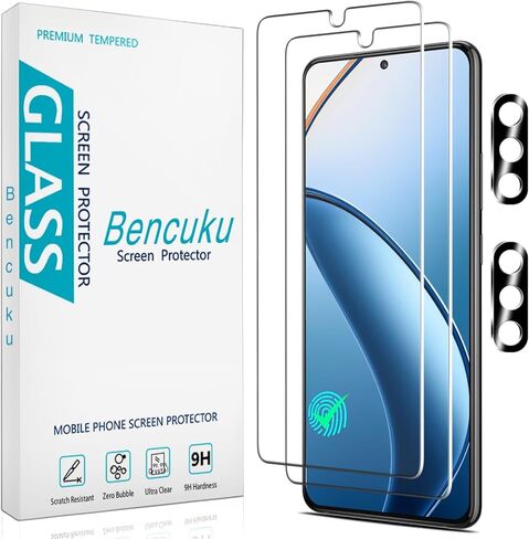[2+2 Pack] Screen Protector for Samsung Galaxy S24 FE Tempered Glass with Camera Lens Protector, Anti Scratch, Bubble Free in Saudi Arabia