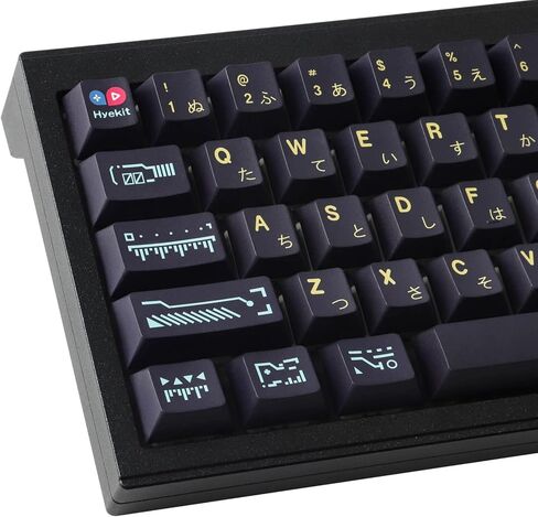 PBT Keycaps - Side Print Keycap Set, Shine Through Custom Key caps, Japanese Keycaps Dye Sub & Double Shot, 131 Keys Cherry Profile Keyboard Keycap for Magnetic Mechanical Keyboard in Saudi Arabia