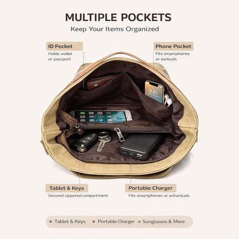 ROUROU Hobo Tote Bag for Women Top Handle Shoulder Bag Multi Color Canvas Crossbody Bag Large Capacity Handbag Casual Purse in Kuwait