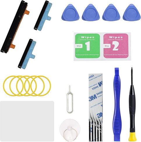 Power On Off Volume Button Key Replacement for Galaxy S21 Ultra Repair Part, with Toolkit (Black) in Saudi Arabia