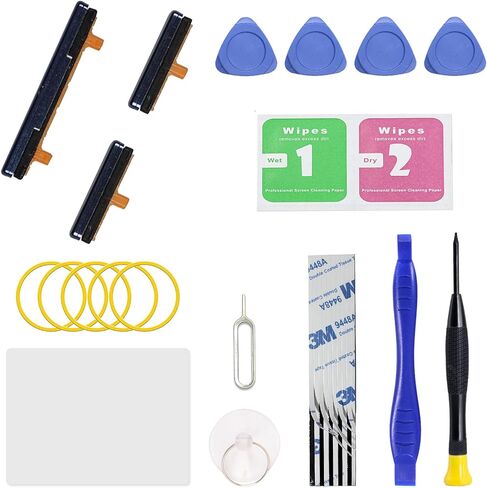 Power On Off Volume Button Key Replacement for Galaxy S21 Ultra Repair Part, with Toolkit (Black) in Saudi Arabia