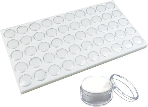 RJ Displays White Gem Jar Jewelry Tray Insert. 50 Gem Jars. 14 1/4" x 7 3/4" x 3/4" in Kuwait