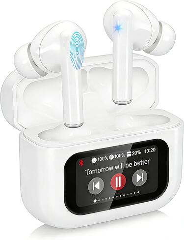 ANC Wireless Touch Screen Corpuds مع Bluetooth 5.4 ، أحدث سماعات الأذن داخل الأذن مع إلغاء الضوضاء النشط ، صوت ستيريو ، عمر بطارية طويل ، سماعات ذكية متعددة الوظيفية لنظام التشغيل iOS و Android ، الأسود in Kuwait