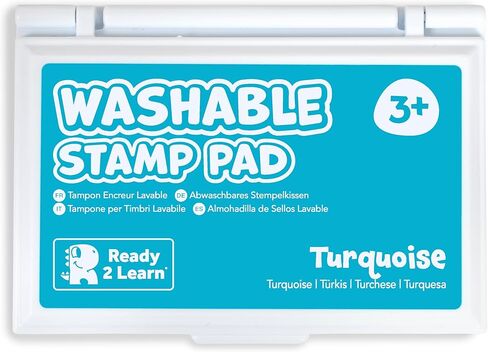 READY 2 LEARN Washable Stamp Pad - Turquoise - Non-Toxic - Fade Resistant - Decorate Scrapbooks, Posters and Cards in Kuwait