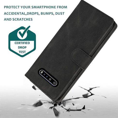 Asuwish Compatible with LG V60 ThinQ V60ThinQ 5G G9 Thin Q Wallet Case Screen Protector Zipper Retro Leather Flip Cover Card Holder Stand Cell Accessories for LGV60 V 60 60ThinQ 60V Women Men Brown in Saudi Arabia