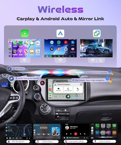 8 Core 4G+64G Car Radio for Honda Fit 2008-2013, Rimoody 10.1 Inch Android 13 Car Stereo Carplay Android Auto GPS Navigation WiFi Touch Screen Mirror Link Bluetooth FM/RDS SWC Backup Camera in Saudi Arabia