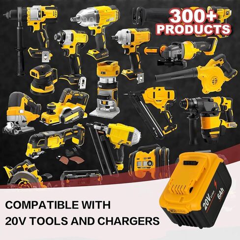 20V 2000mAh Replacement Battery for DEWALT Electric Garden Tools, Compatible with DEWALT Original Charger, Overdischarge, Temperature, and Multi-Stage Overcurrent Protection in Kuwait