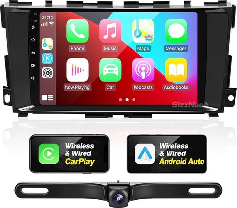 for Sentra Radio 2012-2017 Upgrade Compatible with Wireless Carplay Android Auto,Android Car Stereo Touchscreen Bluetooth Navigation GPS WiFi FM/AM Multimedia Player Backup Camera Head Unit in Saudi Arabia