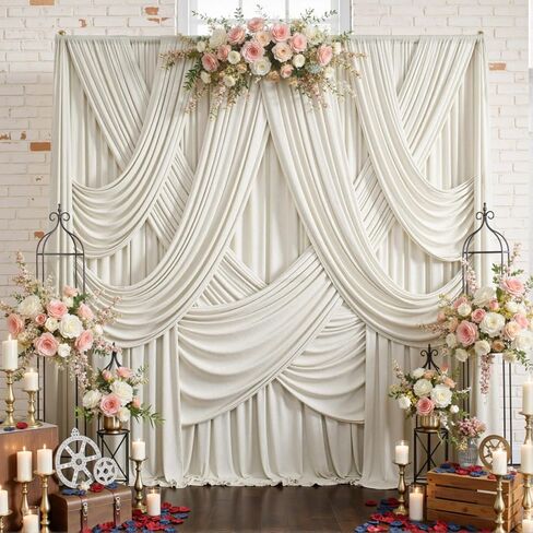 20ftx15ft Burgundy Backdrop Curtains for Parties, Wrinkle Free Polyester Burgundy Photo Backdrop Drapes 4 Panels 15 ft Long Back Drop Cloth for Wedding Birthday Photography Background Party in Kuwait
