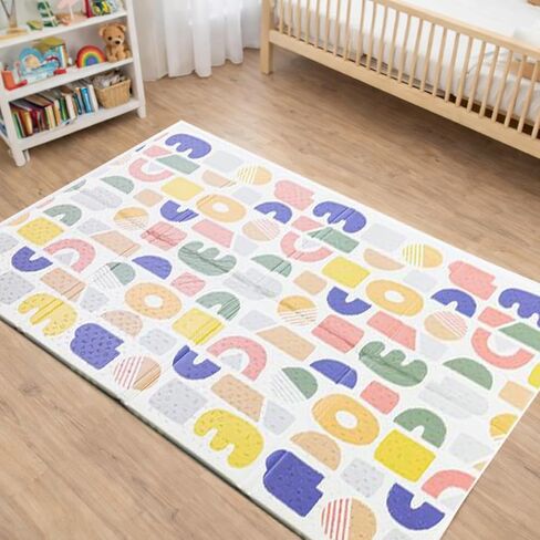ORIBEL PurePlay Baby Playmat with Silver Ions | 79" x 59" | Reversible & Foldable | 3 Layer Protection | Water & Stain-Resistant Baby Floor Mat | Easy to Clean | Scratch Resistant (Savanna) in Kuwait
