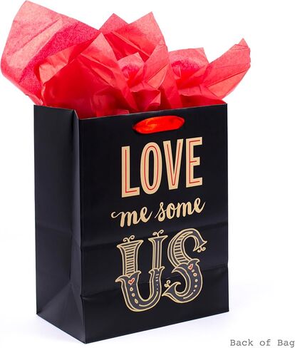 Hallmark Mahogany 9" Medium Gift Bag with Tissue Paper (Love Me Some Us) for Anniversary, Valentines Day and More in Saudi Arabia