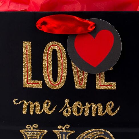 Hallmark Mahogany 9" Medium Gift Bag with Tissue Paper (Love Me Some Us) for Anniversary, Valentines Day and More in Saudi Arabia
