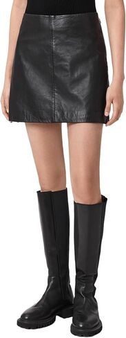 AllSaints Women's Renai Slim Fit Leather Mini Skirt in Kuwait