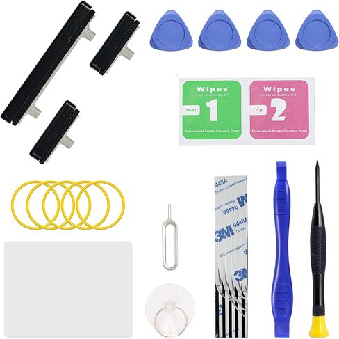 Power On Off Volume Button Key Replacement for Galaxy Note 20 Ultra Repair Part, with Toolkit (Black) in Saudi Arabia