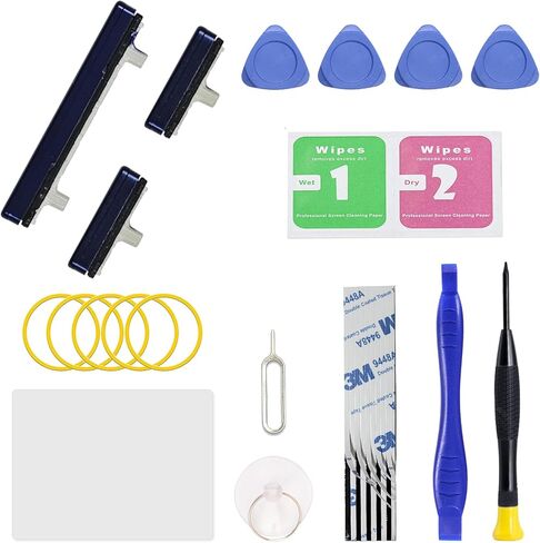 Power On Off Volume Button Key Replacement for Galaxy Note 20 Ultra Repair Part, with Toolkit (Black) in Saudi Arabia