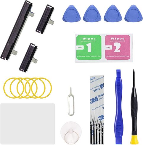 Power On Off Volume Button Key Replacement for Galaxy Note 20 Ultra Repair Part, with Toolkit (Black) in Saudi Arabia