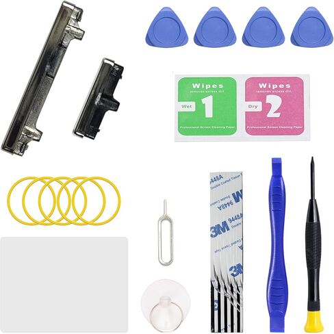 Power On Off Volume Button Key Replacement for Galaxy Note 20 Ultra Repair Part, with Toolkit (Black) in Saudi Arabia