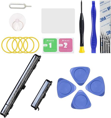 Power On Off Volume Button Key Replacement for Galaxy Note 20 Ultra Repair Part, with Toolkit (Black) in Saudi Arabia