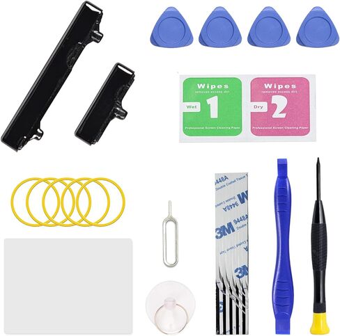 Power On Off Volume Button Key Replacement for Galaxy Note 20 Ultra Repair Part, with Toolkit (Black) in Saudi Arabia