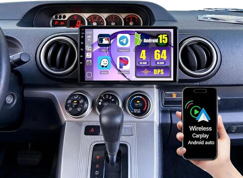 [2+64G] Hikity Android 13 Car Stereo for 2007-2016 Toyota Scion xB Radio with Wireless Carplay Android Auto Mirror Link, 9 Inch Touchscreen GPS WiFi Bluetooth FM RDS MIC Backup Camera SWC in Saudi Arabia