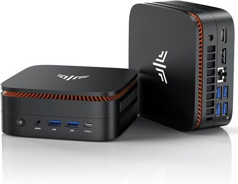 كمبيوتر صغير KAMRUI AK1PLUS، 12 جيجابايت LPDDR5 4800 ميجا هرتز 256 جيجابايت M.2 SSD مع معالج N100، كمبيوتر مكتبي صغير 4K مع 2 HDMI، يدعم WiFi 5، BT 4.2 للمكتب والمنزل in Kuwait