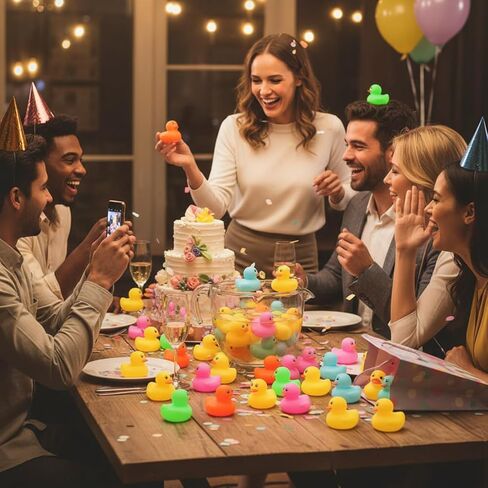 25 PCS 2.2 بوصة متعددة الألوان مقاوم للماء لا حفرة من المطاط البط لعبة حمام بطة مع قابس مغلق بدون حوض استحمام عائم ثقب لعيد عيد ميلاد حمام السباحة هدية هدية in Kuwait