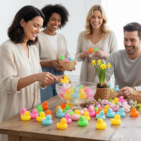 25 PCS 2.2 بوصة متعددة الألوان مقاوم للماء لا حفرة من المطاط البط لعبة حمام بطة مع قابس مغلق بدون حوض استحمام عائم ثقب لعيد عيد ميلاد حمام السباحة هدية هدية in Kuwait