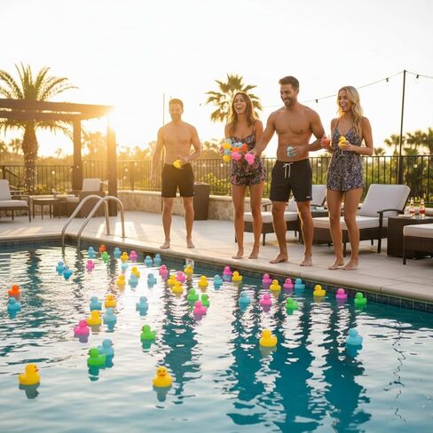 25 PCS 2.2 بوصة متعددة الألوان مقاوم للماء لا حفرة من المطاط البط لعبة حمام بطة مع قابس مغلق بدون حوض استحمام عائم ثقب لعيد عيد ميلاد حمام السباحة هدية هدية in Kuwait