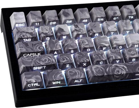 Heykit PBT Keycaps - Japanese Manga Theme Keycaps for 60%, 65%, 75%, 100% Keyboard, 131 Keys Dye-Sub Custom Cherry Profile Keycap, Minimalist Style Key Caps for Cherry MX Mechanical Keyboard, White in Saudi Arabia