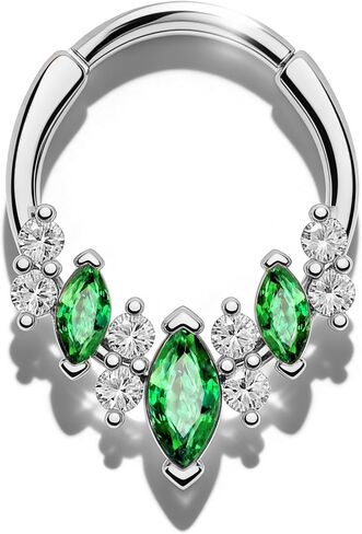 COCHARM 16G 8MM Septum Ring Dainty Teardrop Septum Jewelry Cute Daith Piercing Jewelry Silver/Gold Helix Cartilage Hoop Earrings in Kuwait