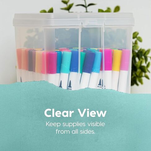 IRIS USA Medium Vertical Storage Container for Home & Office Organization, Big Capacity Stackable Plastic Bin for Stationery, Pantry, Cosmetics & More, Space-Saving Tall Organizer, Clear, Pack of 10 in Kuwait