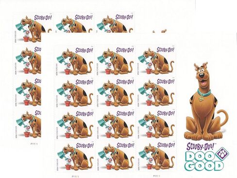 USPS Scooby-Doo! Pane of 12 First-Class Forever Stamps Scott 5299 (3 Sheets of 12) in Kuwait