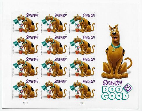 USPS Scooby-Doo! Pane of 12 First-Class Forever Stamps Scott 5299 (3 Sheets of 12) in Kuwait