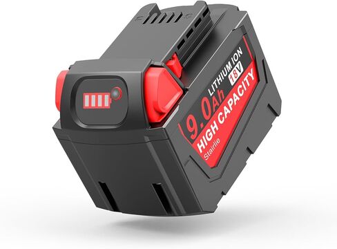 2 Pack 18V 9Ah WK1890 Lithium Battery N12-18C 12/18V 3A Battery Charger Combo Compatible with Milwaukee 48-11-2420 48-11-2440 48-11-1815 48-11-1820 48-11-1840 48-11-1850 48-11-2401 48-11-1890 in Kuwait