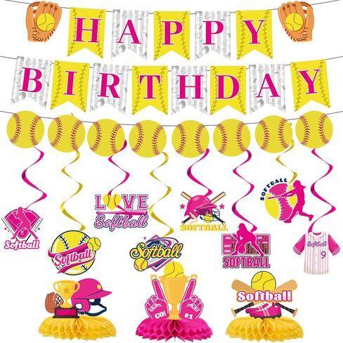 Chicken Birthday Party Decorations, 11PCS Chicken Farm Birthday Party Supplies, Chicken Chick Theme Birthday Banners Hanging Swirls Honeycomb Centerpieces Decor in Kuwait
