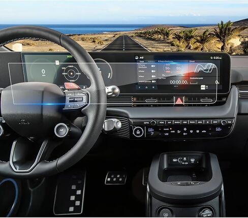 2025 Ioniq 5 شاشة واقي الشاشة لـ Hyundai Ioniq 5 (SE Standard Range/SE/SEL/LIMITER/XRT) شاشات عرض مزدوجة 12.3 بوصة ، 9H الزجاج المقسى 2025 Ioniq 5 N الملحقات المضادة للقرعة/HD 12.3 " in Saudi Arabia