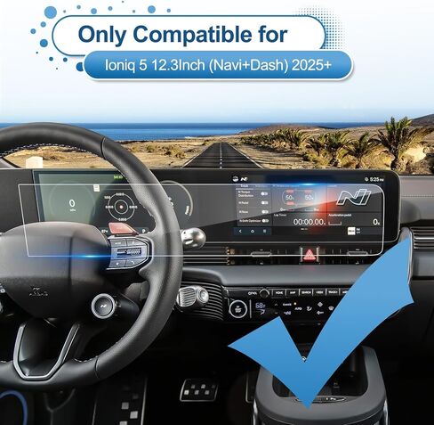 2025 Ioniq 5 شاشة واقي الشاشة لـ Hyundai Ioniq 5 (SE Standard Range/SE/SEL/LIMITER/XRT) شاشات عرض مزدوجة 12.3 بوصة ، 9H الزجاج المقسى 2025 Ioniq 5 N الملحقات المضادة للقرعة/HD 12.3 " in Saudi Arabia