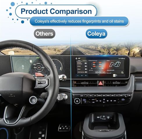 2025 Ioniq 5 شاشة واقي الشاشة لـ Hyundai Ioniq 5 (SE Standard Range/SE/SEL/LIMITER/XRT) شاشات عرض مزدوجة 12.3 بوصة ، 9H الزجاج المقسى 2025 Ioniq 5 N الملحقات المضادة للقرعة/HD 12.3 " in Saudi Arabia