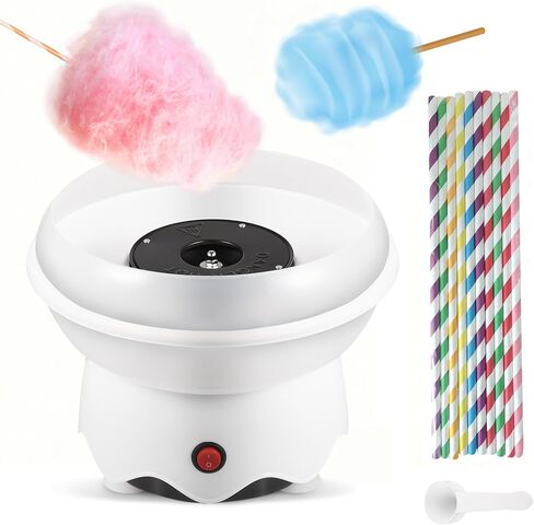 Retro Cotton Candy Maker, Includes Sugar Scoop, Sticks, Mini Cotton Candy Machine for Birthday Party, Christmas Gifts, Home Uses in Kuwait