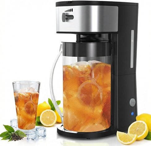 3-in-1 Coffee and Tea Machine Brewing System with 2.5 Quart Pitcher, Iced Tea Maker and Iced Coffee Maker, Strength Selector, Perfect For Tea, Coffee, Lattes, Lemonade in Kuwait