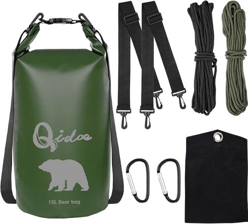 Bear Food Bag for Camping Ultralight Food Bag Hanging System 10 L Waterproof Bear Bag Pulley Systems Includes Waterproof Bear Bag, Nylon Ropes, Hooks for Camping Backpacking in Kuwait