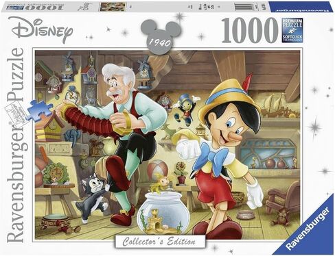 Ravensburger Disney Pinocchio 1000 Piece Jigsaw Puzzle - Unique Softclick Technology Vibrant, Glare-Free Artwork | Sustainable Forestry Sourced Material in Kuwait