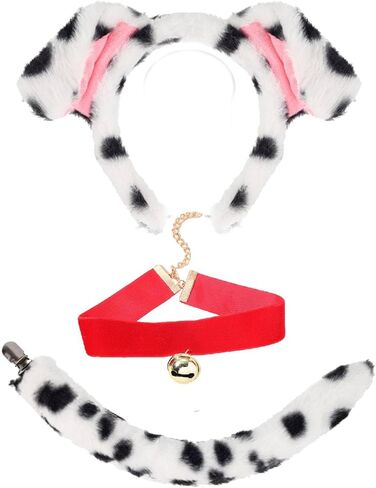 kirei sui kids costime Animal Costume Dalmatians totu tutu ear bowtie tail 5pcs set in Kuwait