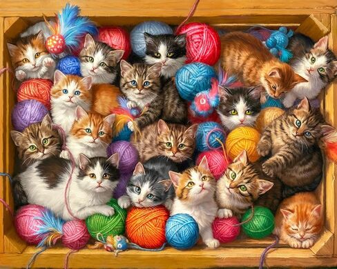 Springbok's Playful Pups on Parade 1000 Piece Puzzle for Adults and Families is an Adorable and Colorful Display of PuppiesLined Up for a Parade - Made in The USA in Kuwait