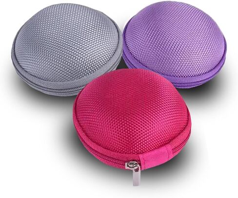 علبة أذن من 3 عبوات باللون الأزرق والرمادي والأسود - تخزين قشرة صلبة خفيفة الوزن ودائمة لسماعات الأذن وسماعات الرأس والكابلات - مثالية للسفر والمدرسة والاستخدام اليومي in Kuwait