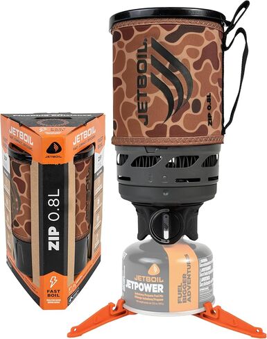Jetboil Zip 0.8L Portable Fast Boil Stove with Easy-Turn Knob Igniter for Backpacking and Camping, New for 2025, Propane/Isobutane Burner with Cooking Cup in Saudi Arabia