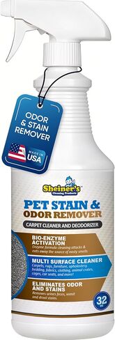 Pet Stain Remover and Pet Odor Eliminator for Home, Carpet Cleaner Solution, Advanced Bio-Enzyme Cleaner, Non Toxic & Child Safe, 32oz - Sheiner’s in Kuwait